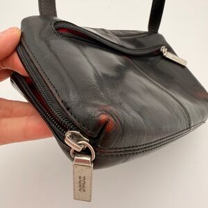 Vintage Small Black Leather Crossbody Bag by HOBO